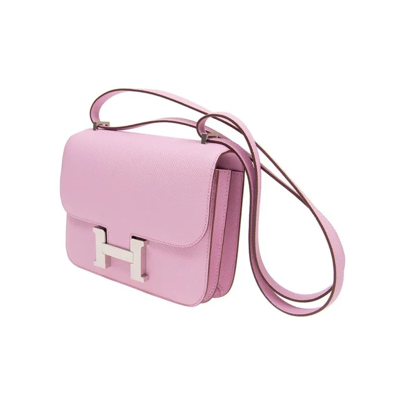HERMES Constance Epsom Leather Shoulder Bag Crossbody Bag Mini Women's X9 Mauve Sylvestre Silk Gourd Purple-1