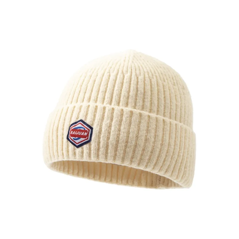 BAIJUAN Acrylic Plush Beanie Unisex-2