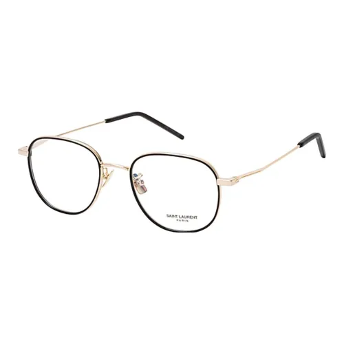 SAINT LAURENT Eyeglass Frames Unisex Gold/Black