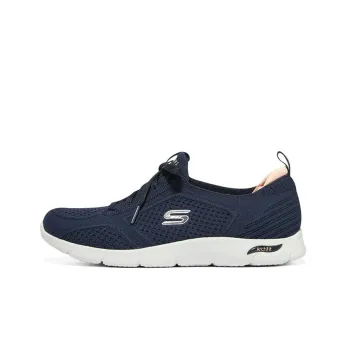 Skechers ARCH FIT REFINE Cushioned Slip Resistant Abrasion Resistant Low Top Casual Shoes Women's Blue White