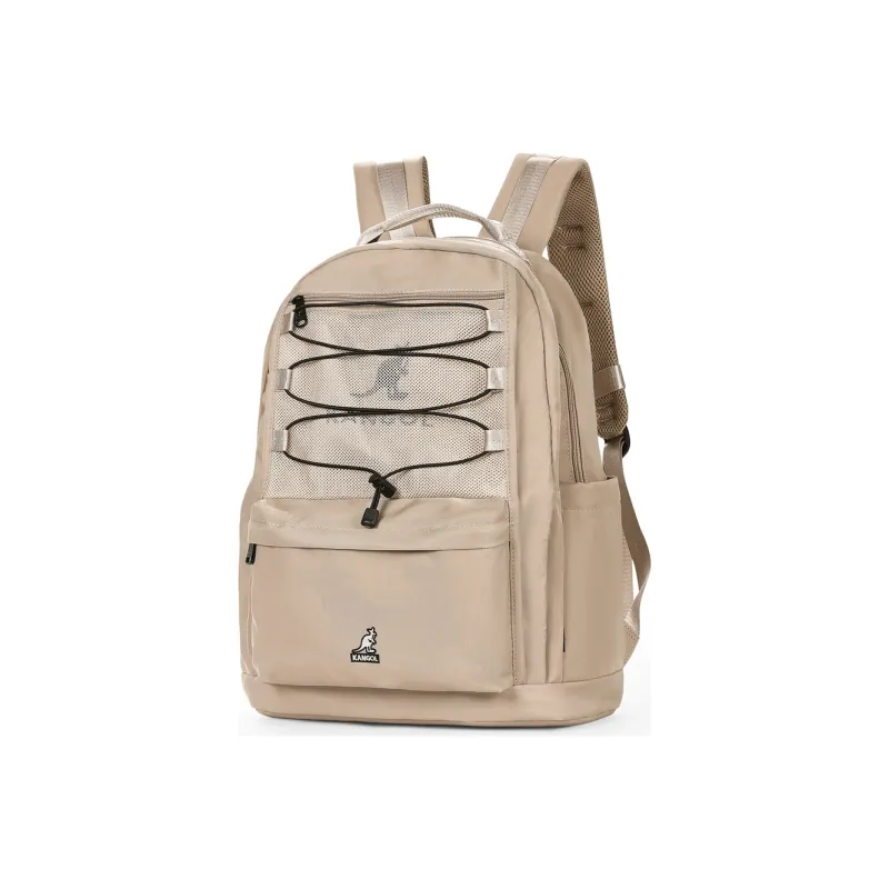 KANGOL Nylon Students Commute Backpack Large Size Unisex Khaki/Black-1