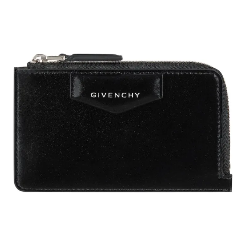 Givenchy Antigona Cow Leather Card Holder Women's Black-0