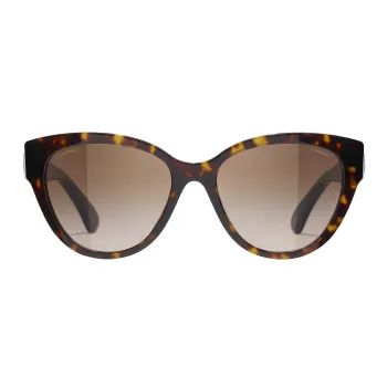 CHANEL Plate Frame Butterfly Sunglasses Women's