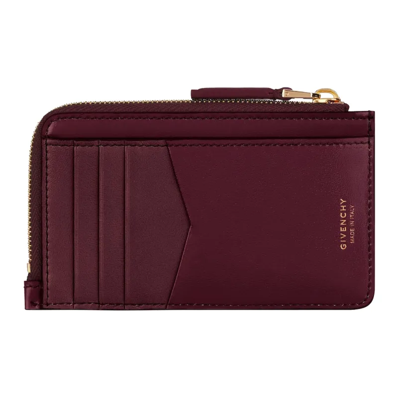 GIVENCHY Antigona Calfskin Card Holder Women's Burgundy-2