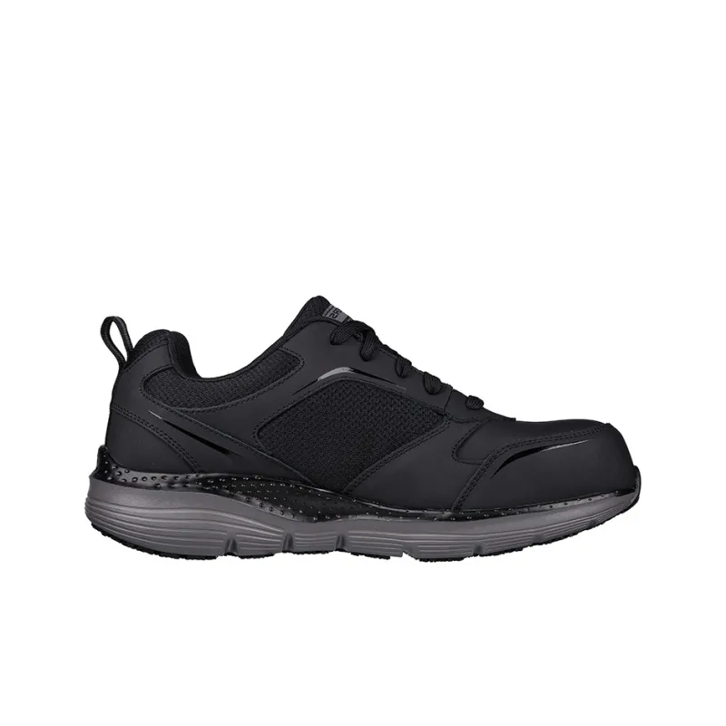 Skechers ARCH FIT SR Cushioning Anti-Slip And Wear-Resistant Low-Top Casual Shoes Men's Black Gray-1