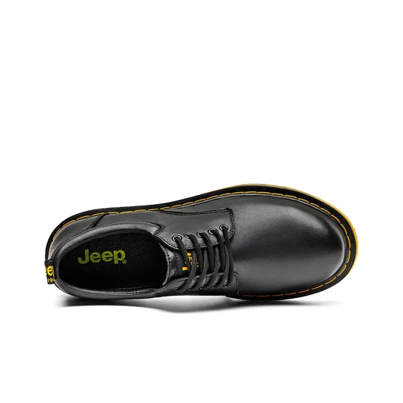 Jeep Dress Shoes Men Low Top Black-2