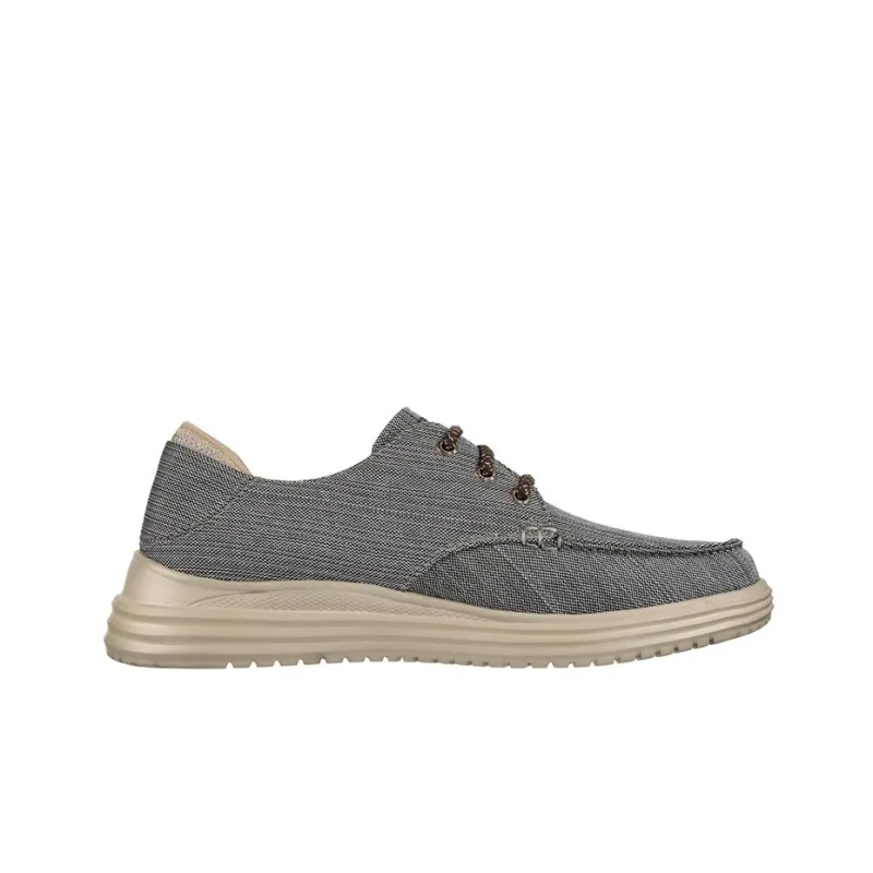 Skechers Proven Ralenzo Cushioning Anti-Slip And Wear-Resistant Low-Top Casual Shoes Men's Brown Gray-1