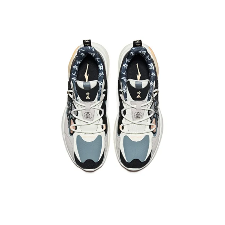 Erke Henan Museum Casual Shoes Women's Low Top Black/Space Nude-3