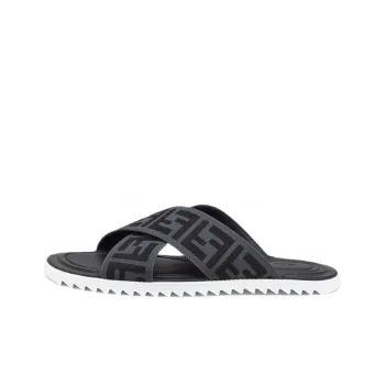 FENDI Rubber Sole Slip Resistant Stylish Sandal Men's Gray