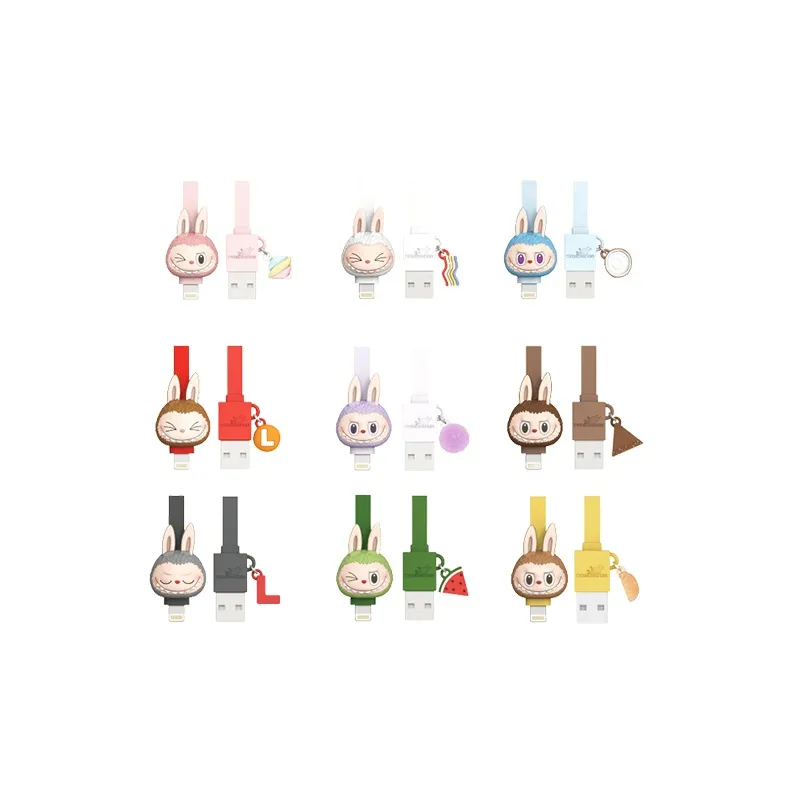 POP MART LABUBU THE MONSTERS Vintage Sweet Cable IPhone Blind Box Products Single Blind Box/whole Box 9 Pcs-0