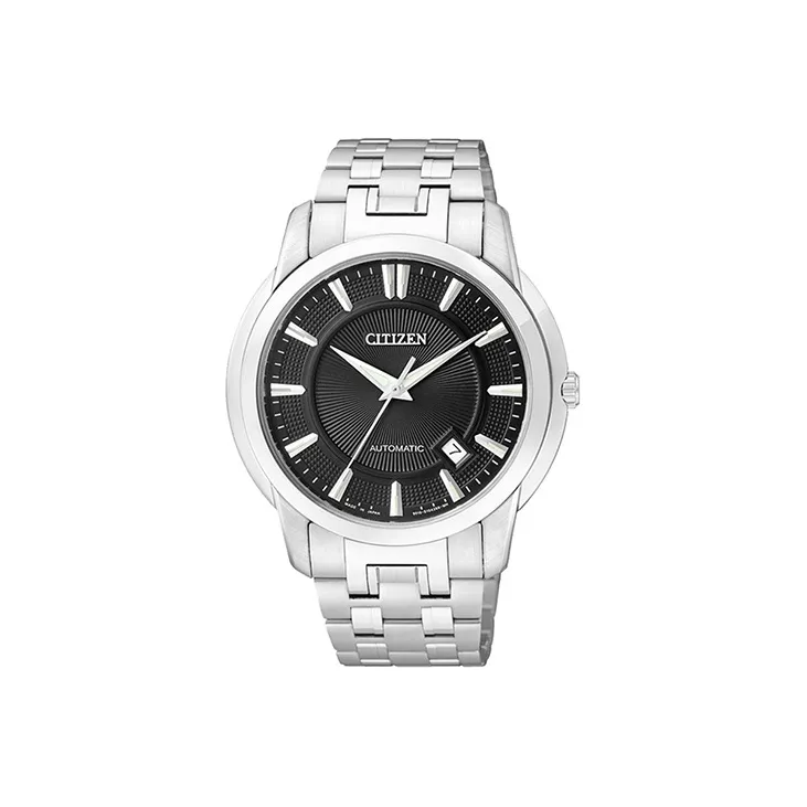 CITIZEN Automatic Mechanical Movement Stainless Steel Watchband Watch Men's Watches Black Dial-0