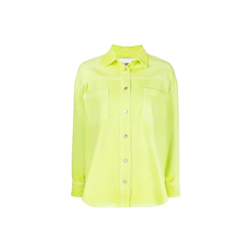 MSGM Denim Jackets Women's Green