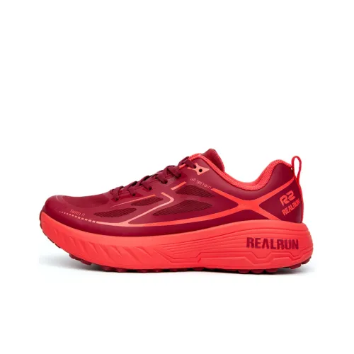 R2 REALRUN Faith 2 Low Top Running Shoes Unisex Red Trail Running