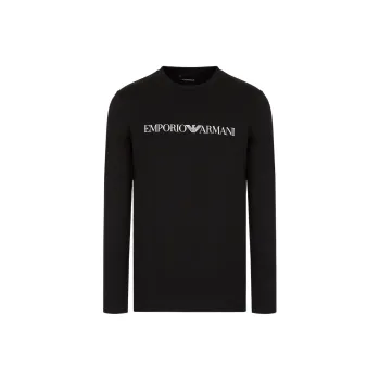 EMPORIO ARMANI Pima jersey Jumper With Printed Logo