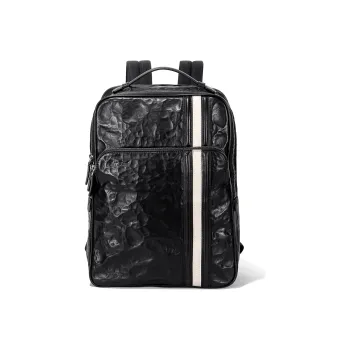 Ace Paul Top Grain Vegetable Tanned Cow Leather Genuine Leather Backpack Medium Size Unisex Black