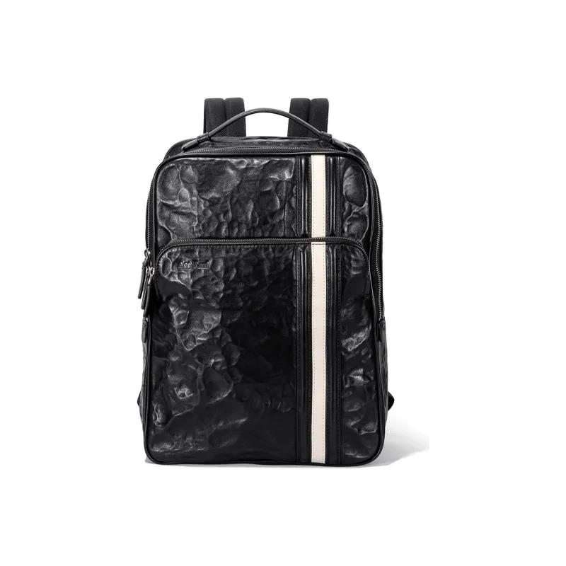 Ace Paul Top Grain Vegetable Tanned Cow Leather Genuine Leather Backpack Medium Size Unisex Black-0