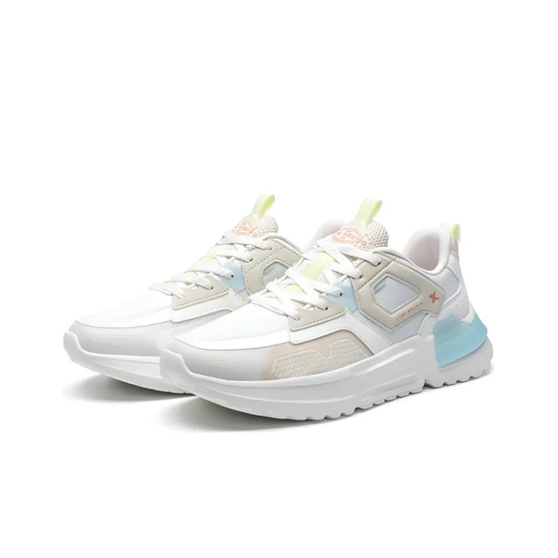 XTEP Vintage New 80 Casual Shoes Women's Low Top Tea White/Blue-1