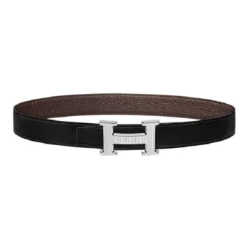 HERMES Epsom Calfskin Belt Leather Belts Unisex Width  3.2cm