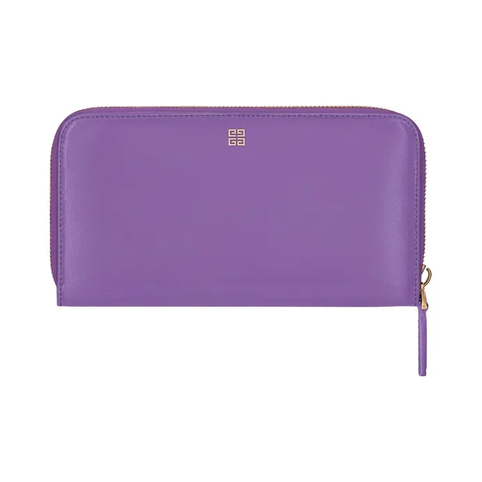 GIVENCHY Antigona Cow Leather Wallet Women's Electric Purple-1