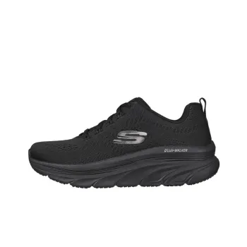 Skechers D'lux Walker Cushioning Anti Slip And Wear Resistant Low Top Casual Shoes Women's All Black