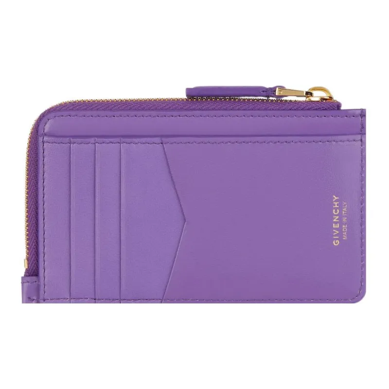 GIVENCHY Antigona Cow Leather Card Holder Women's Electric Purple-1