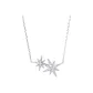 Double Hexagram Star Necklace-Silver
