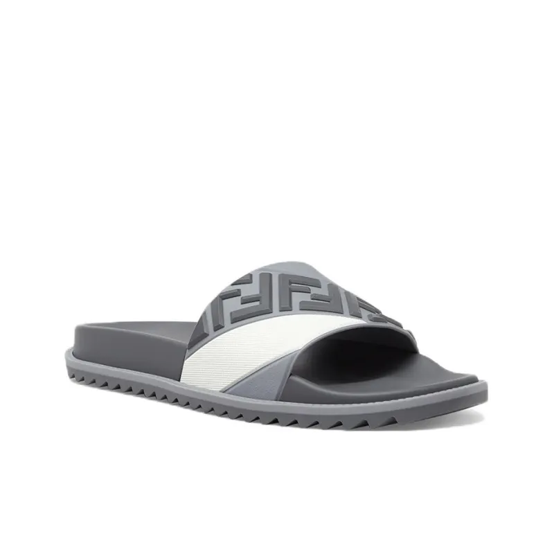 FENDI Slide Slippers Men's Gray-2