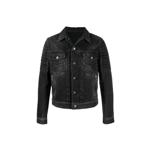 BALMAIN Denim Jackets Men Black