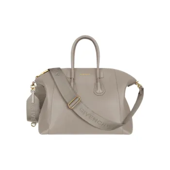 GIVENCHY Antigona Calfskin Shoulder Bag Crossbody Bag Handbag Small Size Women's Gray