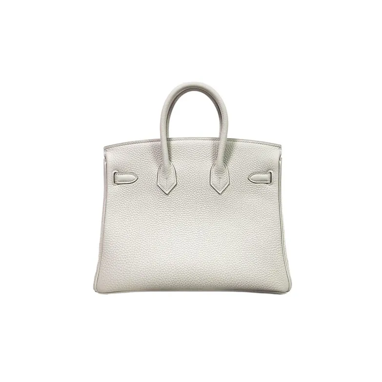 HERMES Birkin Togo Calfskin Birkin Bag Handbags 25 Women's Pearl Gray/Cream White-2