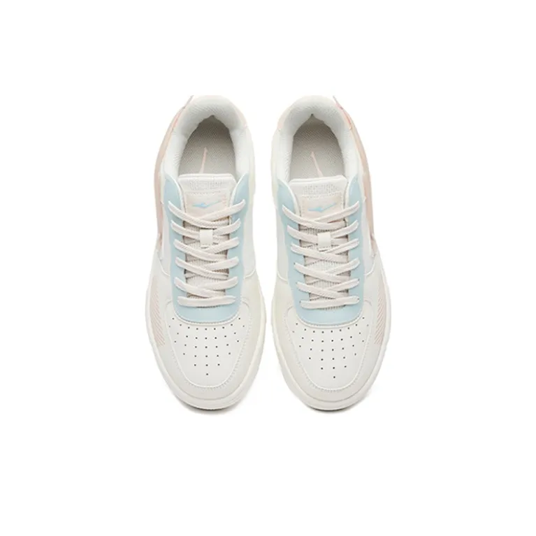 Erke Low Top Skateboard Shoes Women's Unbleached Original Color-2