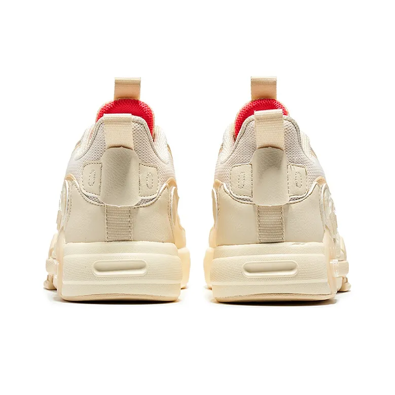 Erke Peerless Master Breathable Low-Top Skateboard Shoes Men's White Red-3