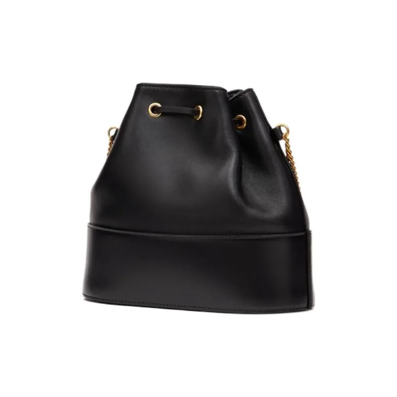 Valentino Vlogo Lambskin Bucket Bag Shoulder Bag Crossbody Bag Mini Women's Black-1