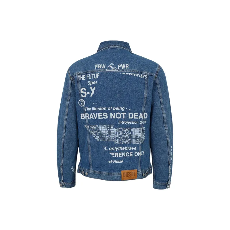 DIESEL Denim Jackets Men Blue-1