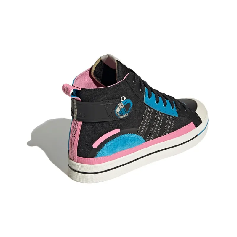 Adidas Neo City Canvas Hi Ssjf X Sesame Street X Jf 'Black Blue Pink'-3
