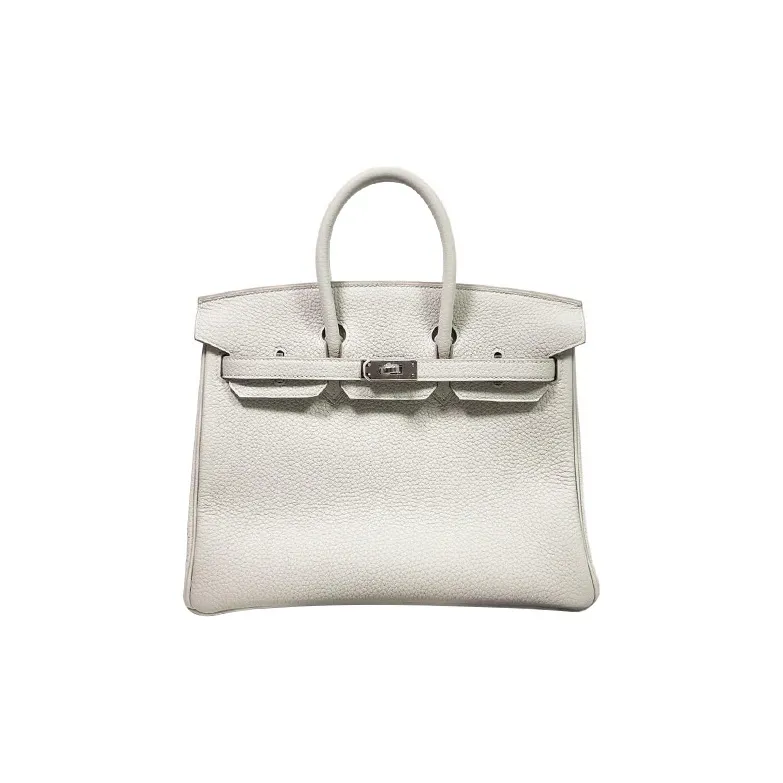 HERMES Birkin Togo Calfskin Birkin Bag Handbags 25 Women's Pearl Gray/Cream White-0