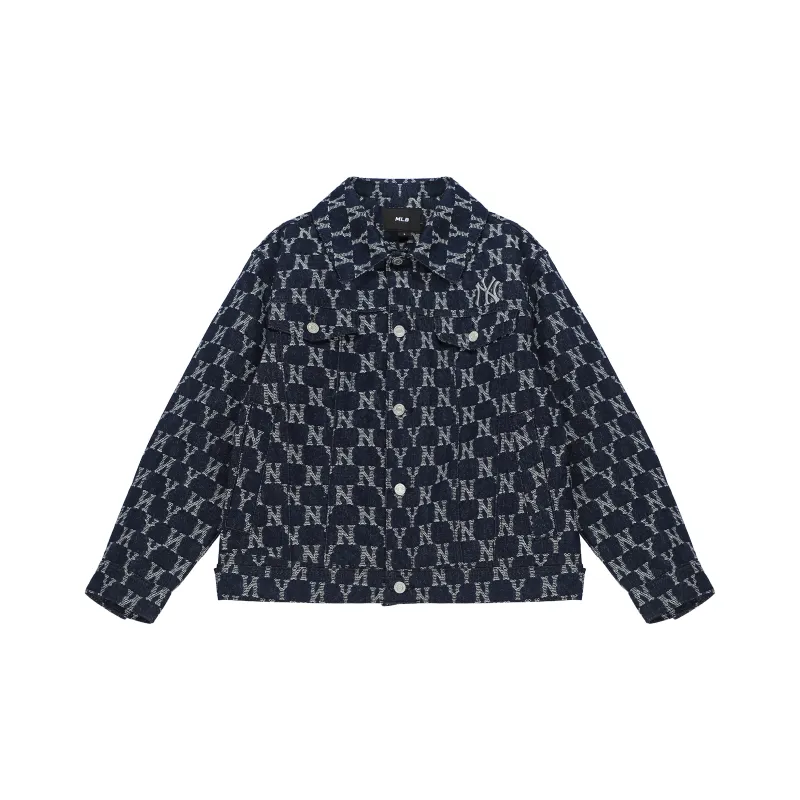 MLB Old Flower Jackets Unisex Dark Marine Blue-2