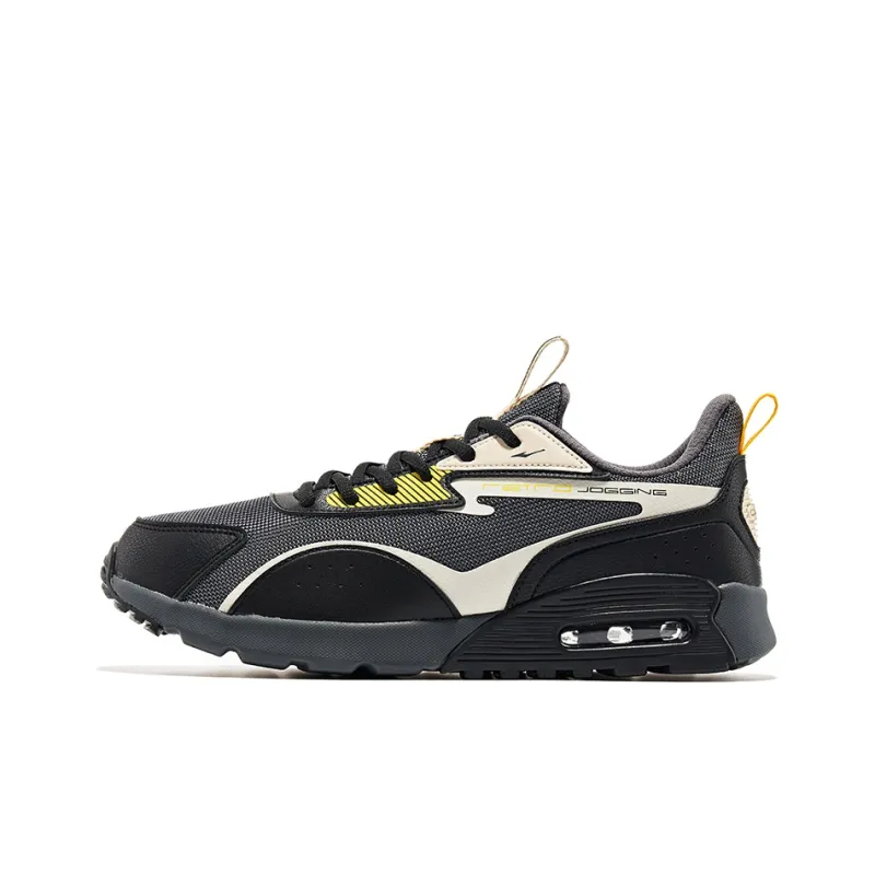 Erke Low-Top Running Shoes Men's Carbon Gray Sunlight Yellow Unbleached Original-0