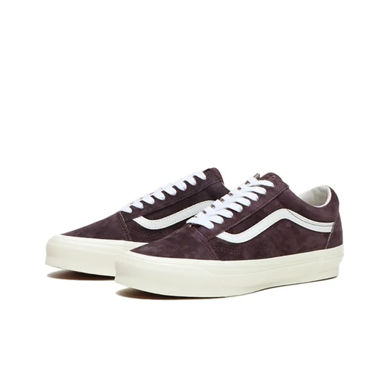 Vans Vault Og Old Skool Lx Pig Suede Wine-1