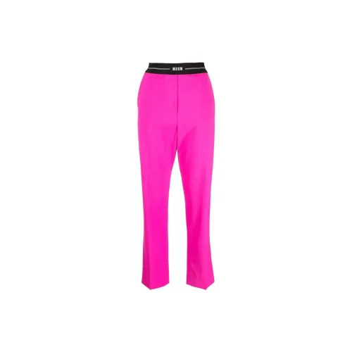 MSGM Knitted Sweatpants Women's Fuchsia