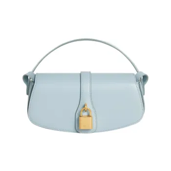 CELINE Triomphe Smooth Calf Leather Baguette Bag Shoulder Bag Handbag Shoulder Bag Crossbody Bag Mini Women's Ice Blue