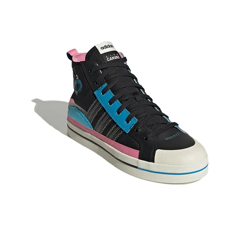 Adidas Neo City Canvas Hi Ssjf X Sesame Street X Jf 'Black Blue Pink'-2