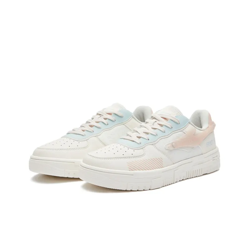 Erke Low Top Skateboard Shoes Women's Unbleached Original Color-1