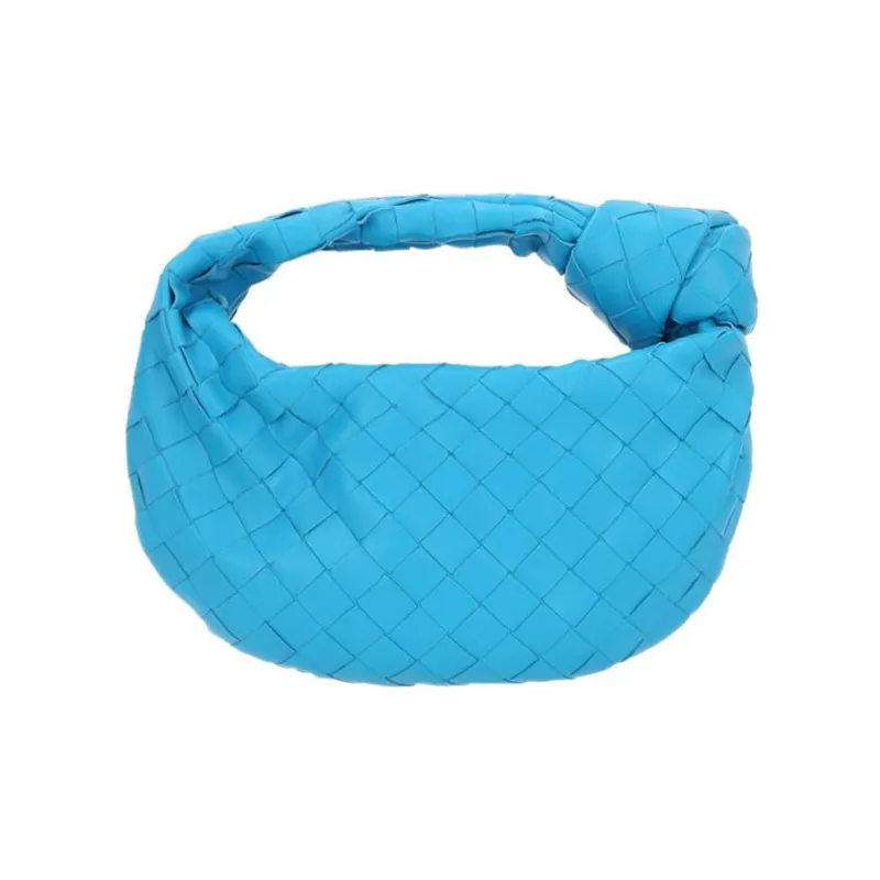 Bottega Veneta JODIE Sheepskin Cow Leather Patchwork Handbag Mini Women's Royal Blue-2