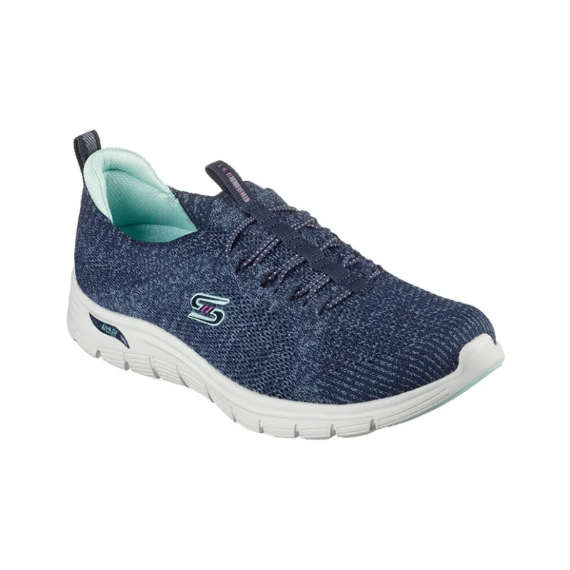 Skechers ARCH FIT VISTA Breathable Lightweight Low-Top Casual Shoes Women's Blue-2