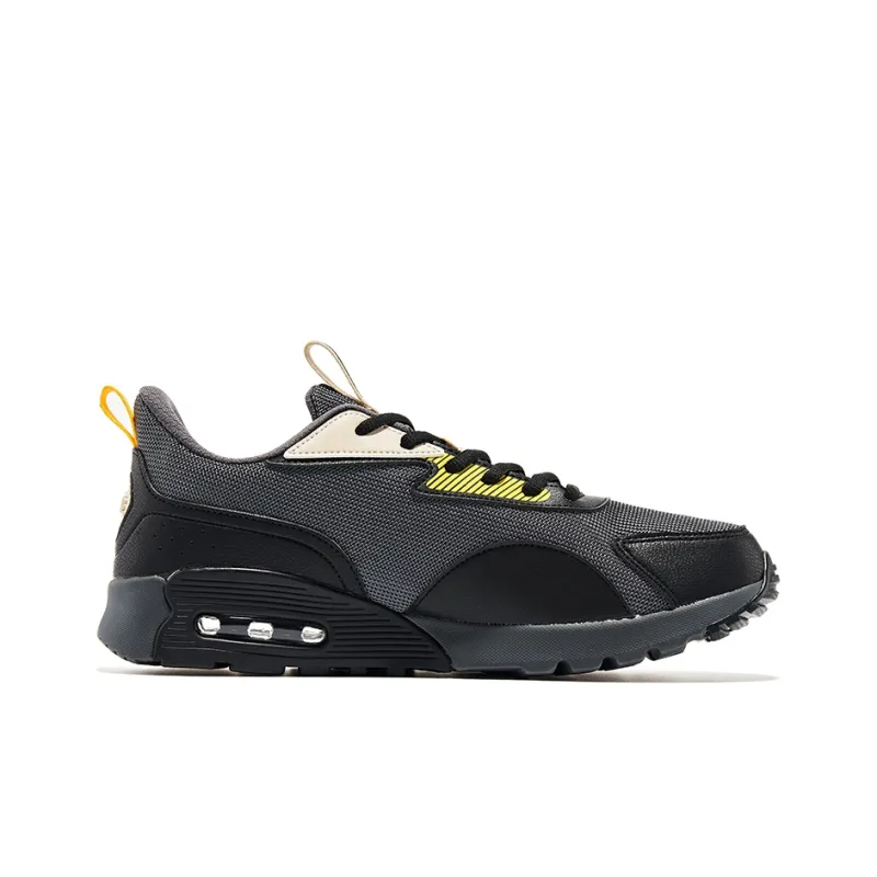 Erke Low-Top Running Shoes Men's Carbon Gray Sunlight Yellow Unbleached Original-1