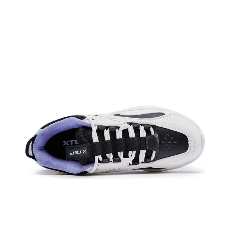 XTEP Lightning Casual Shoes Women's Low Top Black/Sail White-2
