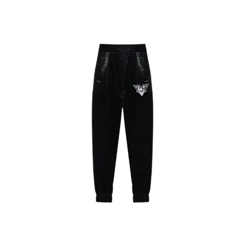 TCH Knitted Sweatpants Unisex Black Base With Silver Logo