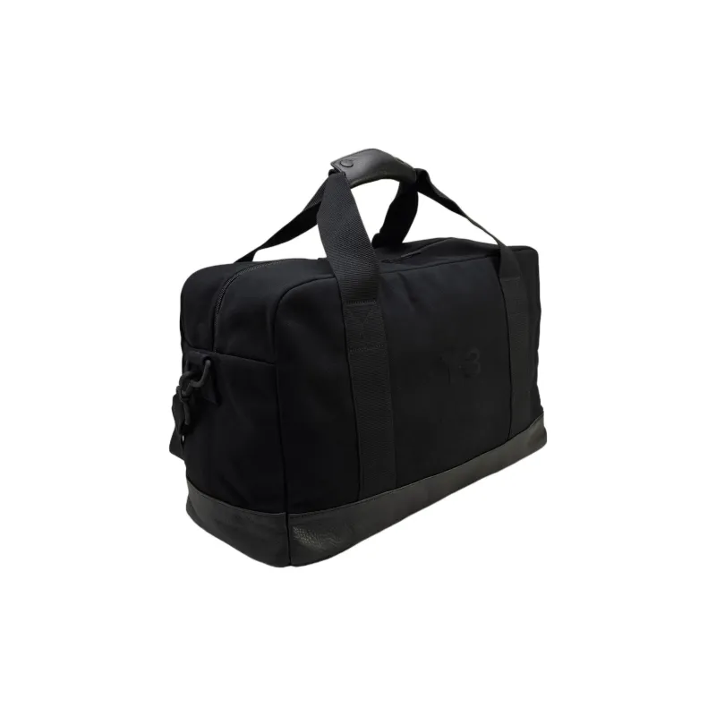 Y 3 Cotton Travel Bag, Gym Bag, Shoulder Bag, Crossbody Bag, Handbag Unisex Black-1