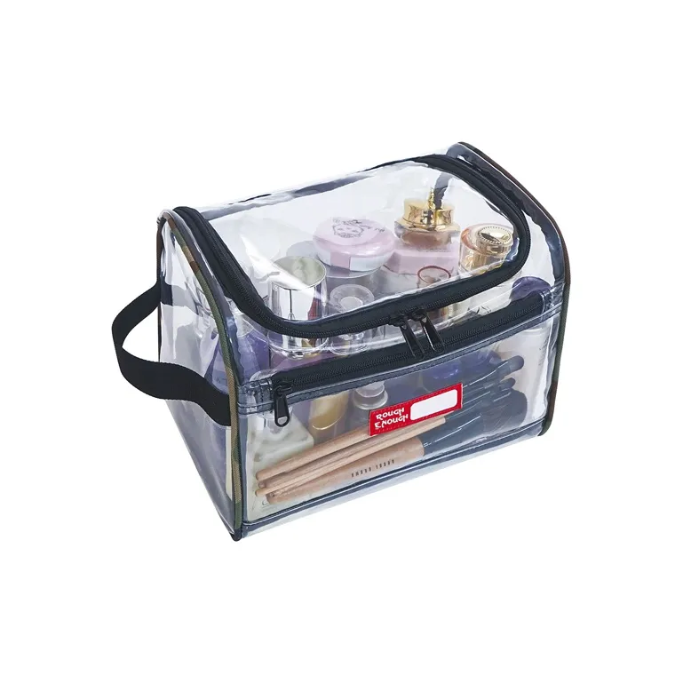 Rough Enough PVC Makeup Bag, Storage Bag, Handbag, Toiletry Bag Unisex Transparent-2